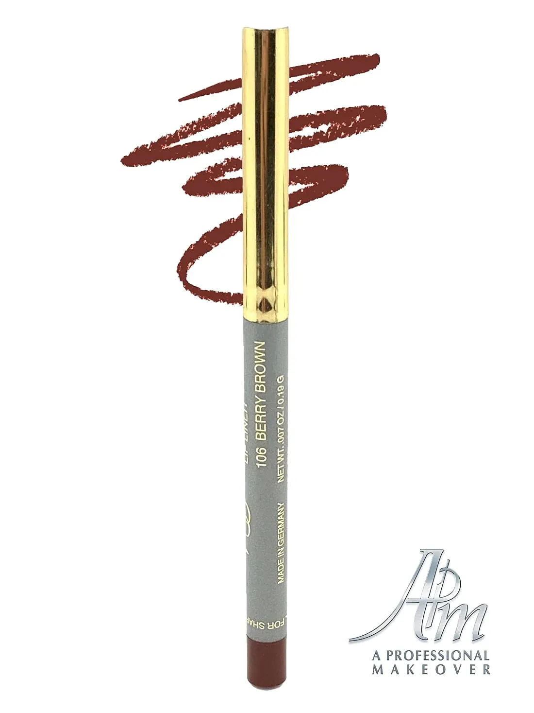 Retractable Lipliner with Sharpener Transfer Resistant Long Lasting Waterproof Colors Enriched with Aloe Available in 12 Arpeggio Colors by A Professional Makeover (Berry Brown Arpeggio)