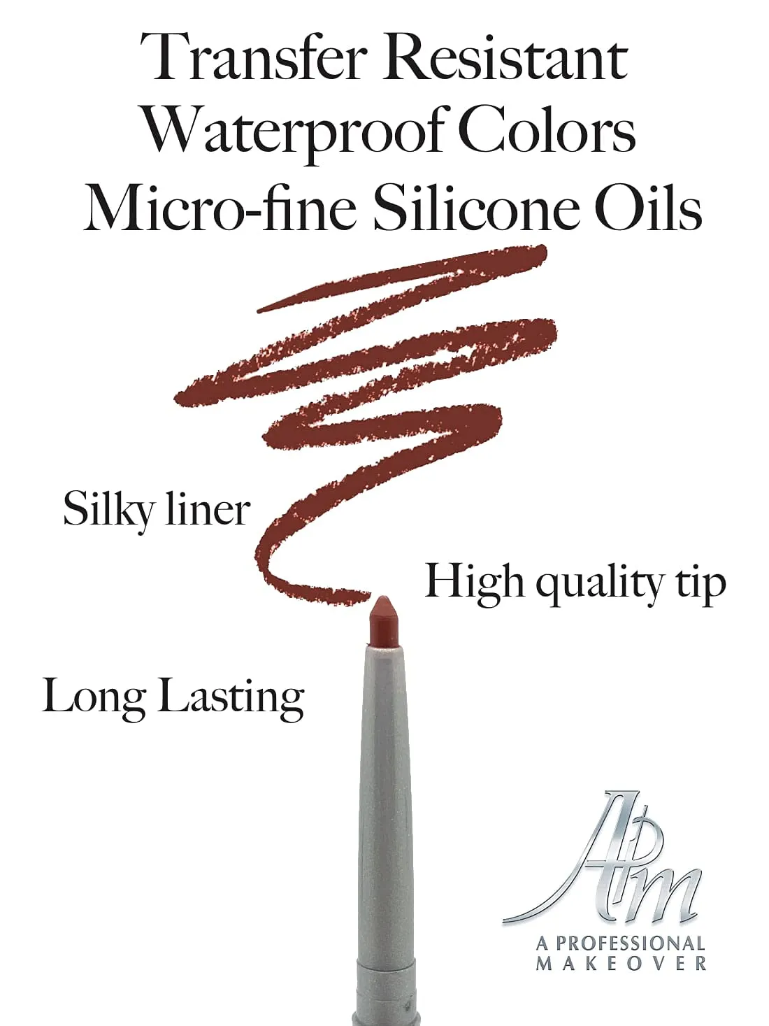 Retractable Lipliner with Sharpener Transfer Resistant Long Lasting Waterproof Colors Enriched with Aloe Available in 12 Arpeggio Colors by A Professional Makeover (Berry Brown Arpeggio)