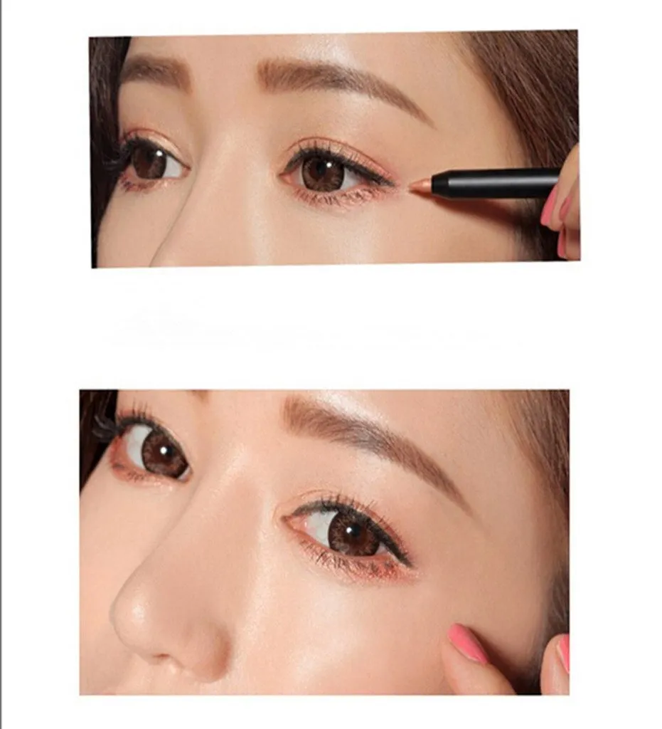 Retractable Smooth Gilde on Eyeshadow Pencil Soft Eyeliner Dark Khaki