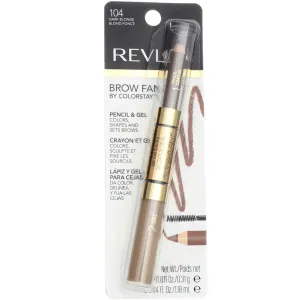 Revlon Brow Fantasy Pencil & Gel, Dark Blonde [104], 0.04 oz (Packs of 2)