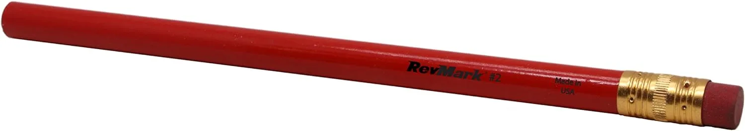 RevMark Jumbo Round Pencil 24-Pack with Black Lead, USA Made. Quality Cedar Wood for Carpenters, Construction Workers, Woodworkers, Framers, DIY, Students, Teachers (Red)