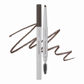 rom&nd HAN ALL FLAT BROW w1 gentle brown, Dual-Sided, Fine Tip, Shapes & Defines & Fills Brows, for All Brows from Dark Brown to Blonde, Natural Makeup, Angled Tip Applicator, K-Cosmetics