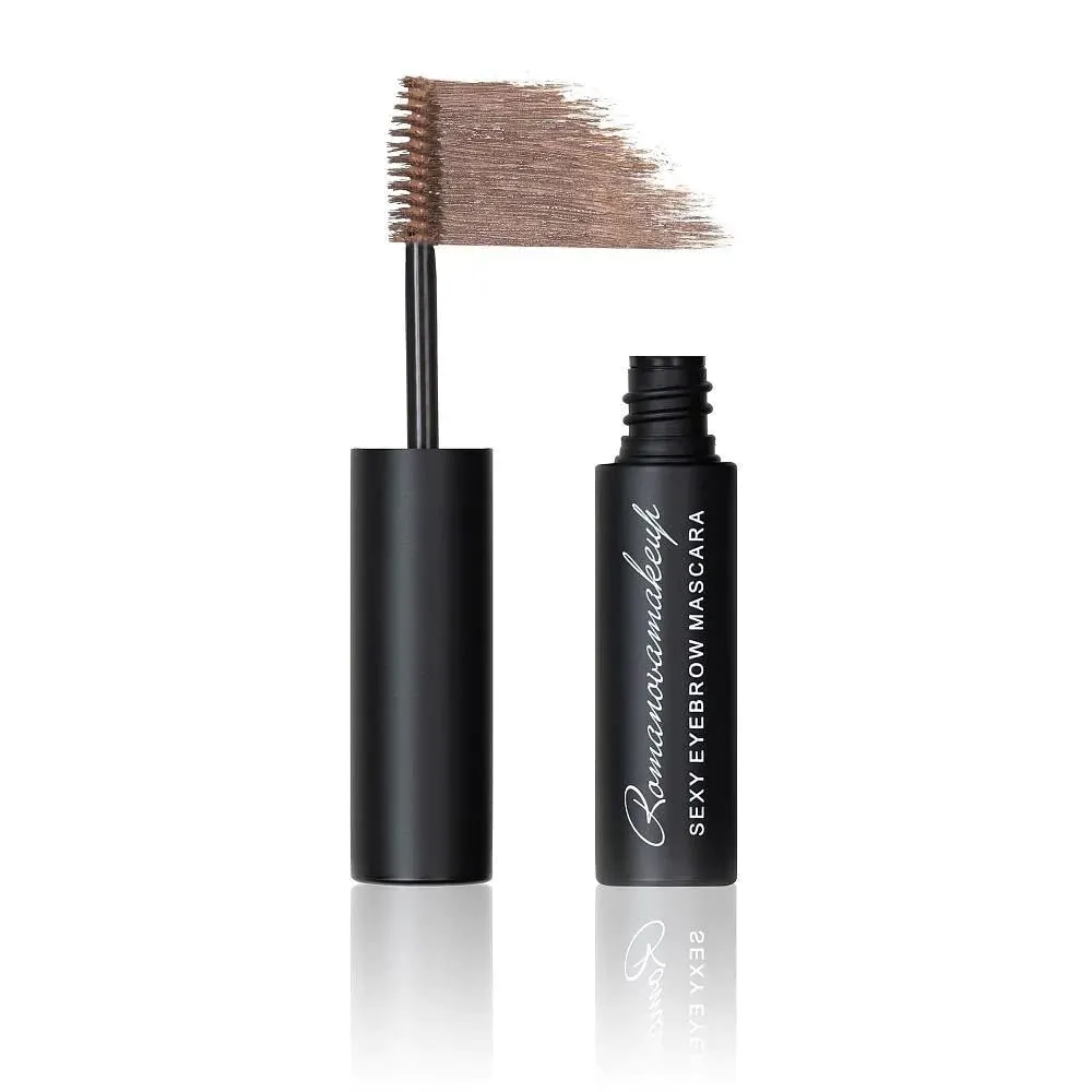 Romanovamakeup Sexy Eyebrow Mascara TAUPE. Smudge Free, Long lasting, Non sticky, Fuller & Natural Looking Brows Makeup Brow Defining for All Day Eyebrows GRAYISH BROWN SHADE Fits All Hair Types.