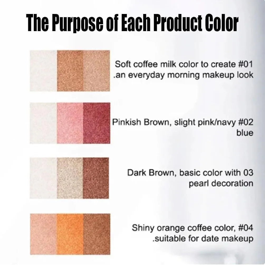 Roseionly Waterproof Gradient Shimmer Eye-Shadow Stick, 2026 New Shimmer Gradient Three-Color Stick, Waterproof & Long-Lasting, Effortless Eye Makeup(01)