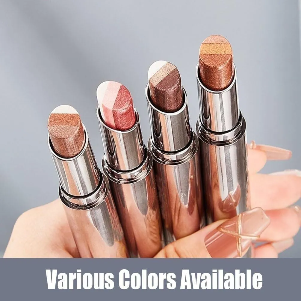Roseionly Waterproof Gradient Shimmer Eye-Shadow Stick, 2026 New Shimmer Gradient Three-Color Stick, Waterproof & Long-Lasting, Effortless Eye Makeup(01)