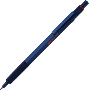 rOtring 600 Ballpoint Pen, Medium Point, Black Ink, Blue Barrel, Refillable