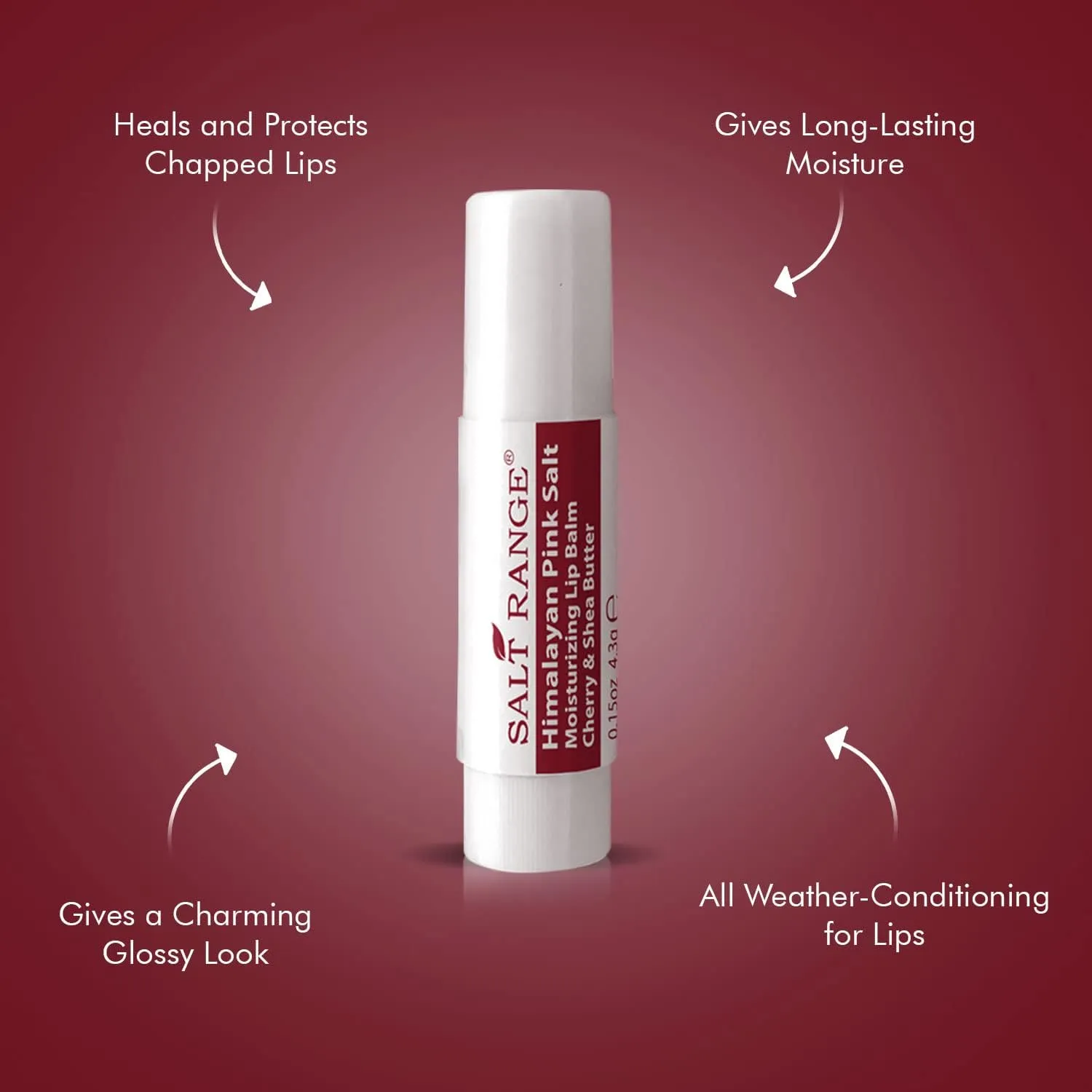 Salt Range Lip balm formulated with cherry and shea butter, 100% natural, soothing, hydrating, and deeply nourishing, Organic chapstick, 6-count pack (12 pieces total)