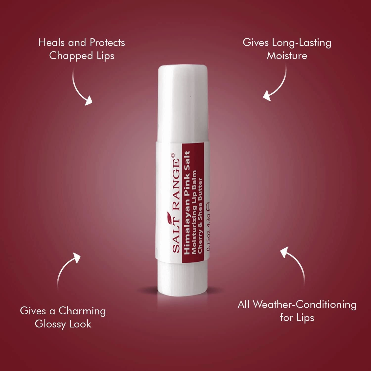 Salt Range Lip Balm with Cherry & Shea Butter – Hydrating and Soothing Lip Moisturizer for Deep Nourishment, Organic Chapstick, 12-Count Pack (24 Pieces) for Soft Lips