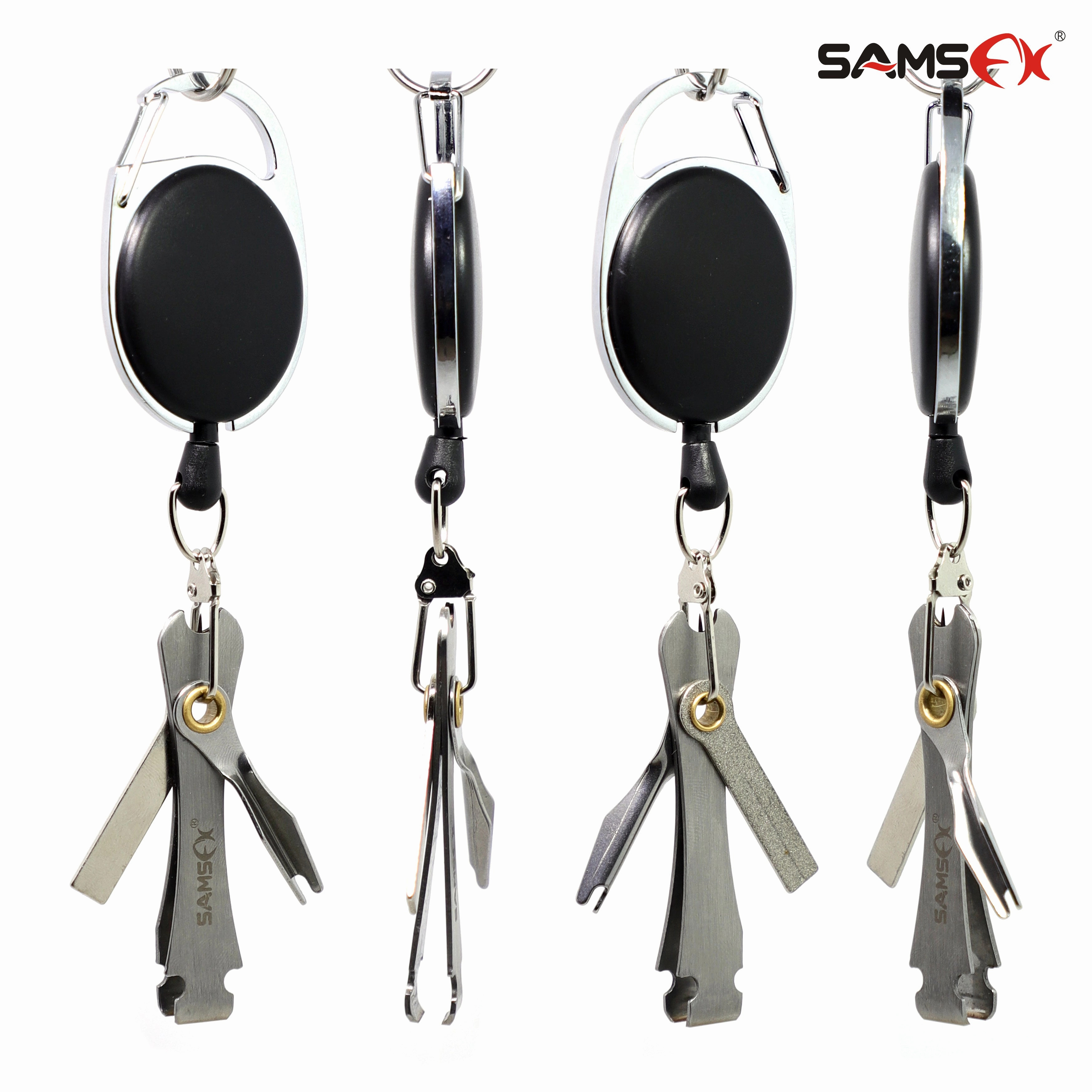 SAMSFX Fly Fishing Tool Trimmer Line Cutter Nippers Clipper Snip and Zinger Retractors Dropshipping