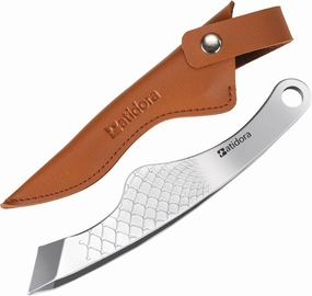 Seahorse-Shaped Beard Tweezers - 18mm/0.71 Inch Wide Slant Tip Multi-Hair Plucking for Eyebrows, Underarms, Facial Hair - Anti-Slip Grip with Elegant Brown PU Storage Pouch