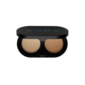 Sigma Beauty Color   Shape Brow Powder Duo - Eye Brow Palette for Natural, Defined Brows - Dark and Light Brow Powder to Tint and Highlight - Vegan, Paraban Free, Sulfate Free Brow Make Up - light