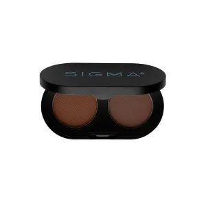 Sigma Beauty Color   Shape Brow Powder Duo - Eye Brow Palette for Natural, Defined Brows - Dark and Light Brow Powder to Tint and Highlight - Vegan, Paraban Free, Sulfate Free - Dark