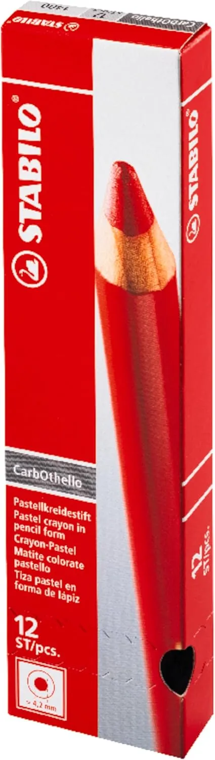 STABILO 140/700 "Carb0thello Chalk-Pastel" Colouring Pencil - Warm Grey 1 (Pack of 12)
