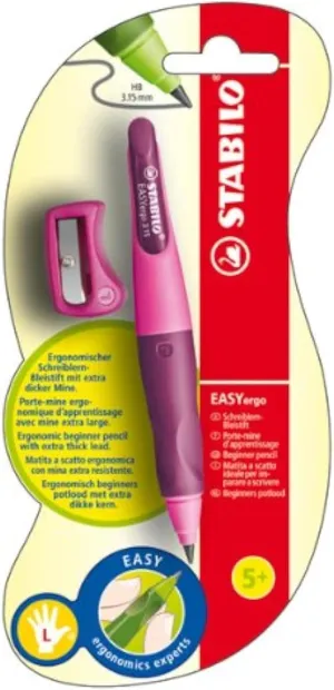 STABILO EASYergo 3.15mm Mechanical Pencil Left Handed - Light Pink/Dark Pink