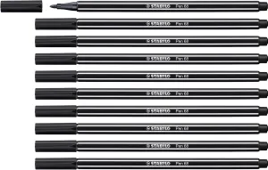 STABILO Premium Fibre-Tip Pen Pen 68 - Pack of 10 - Black