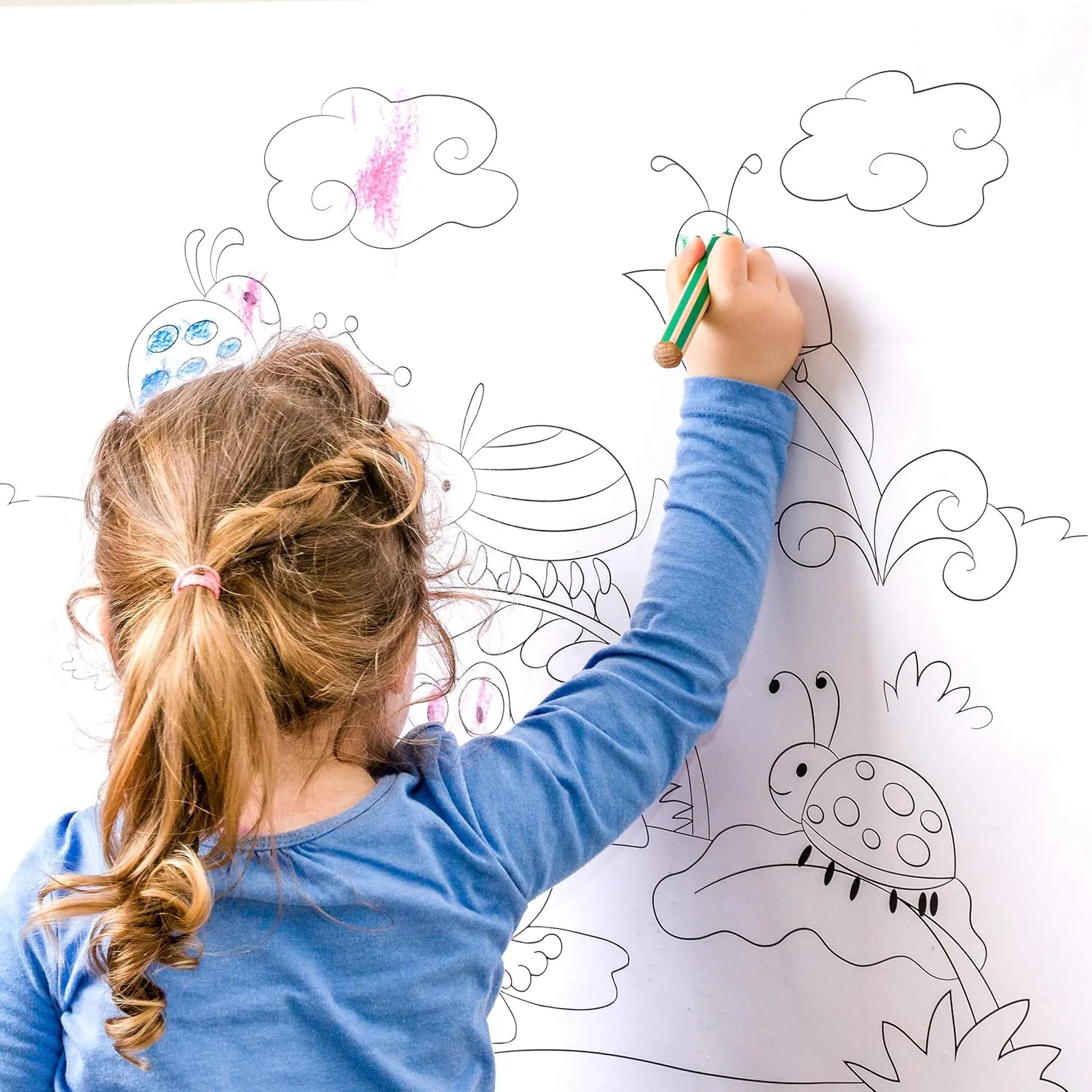 STAEDTLER 140 C6 Noris Junior 3-in-1 Colouring Pencils for Toddlers Aged 3  - Assorted Colours (Pack of 6)