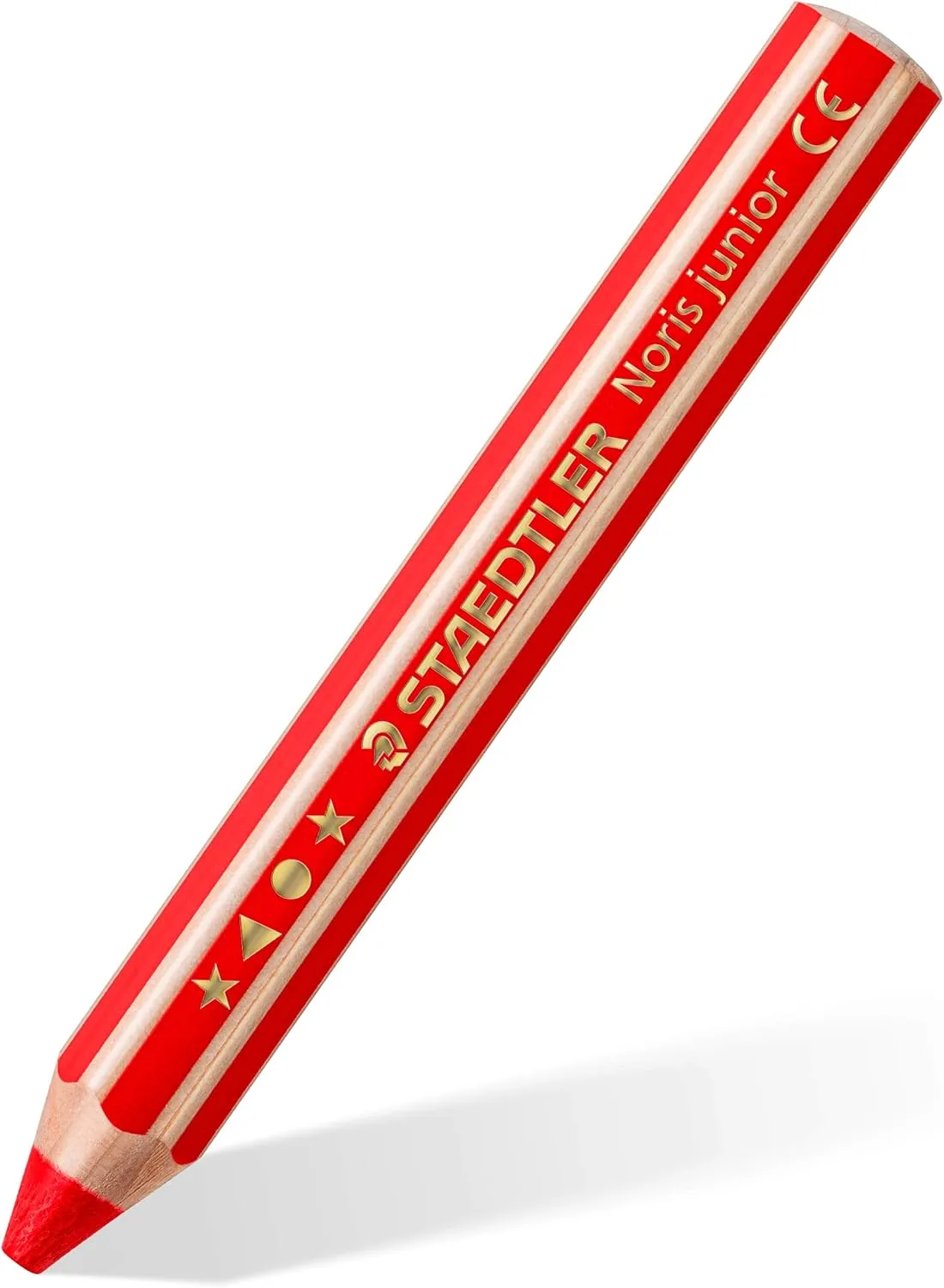 STAEDTLER 140 C6 Noris Junior 3-in-1 Colouring Pencils for Toddlers Aged 3  - Assorted Colours (Pack of 6)