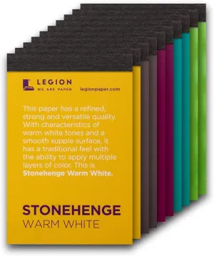 Stonehenge 100% Cotton Mini Pad Set, 10 Drawing Mini Pads, 2.5 x 3.75 inches, Medium Weight 250gsm, Assorted colors for Dry Media