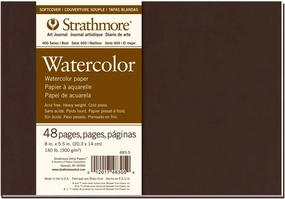 Strathmore 483-5 Softcover Watercolor Art Journal, 48 Count (Pack of 1), White, 24 Sheets