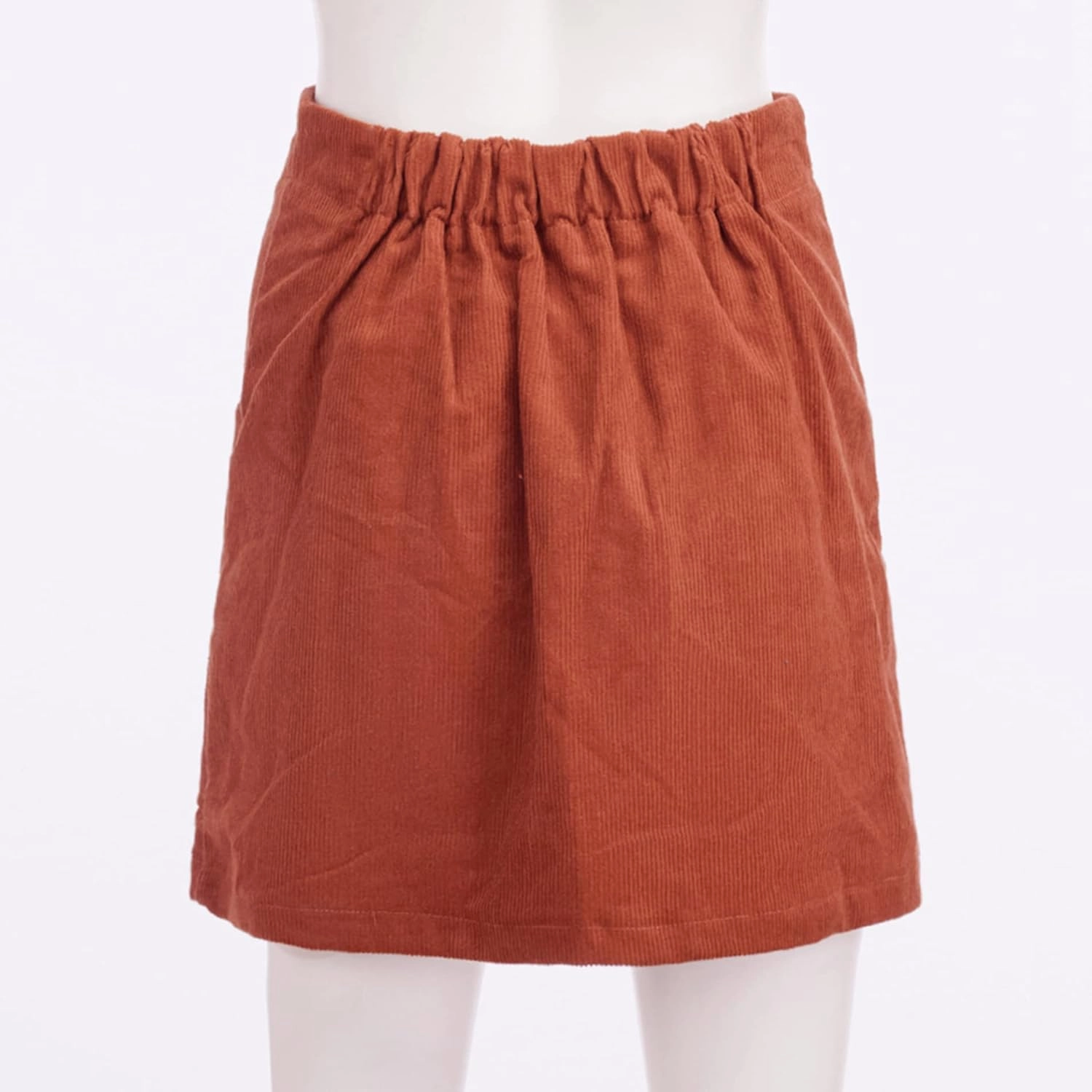 Susupeng Women High Waist Soft Faux Suede Button Down Skirt Slim Back Zip Side Pocket Mini Skirts