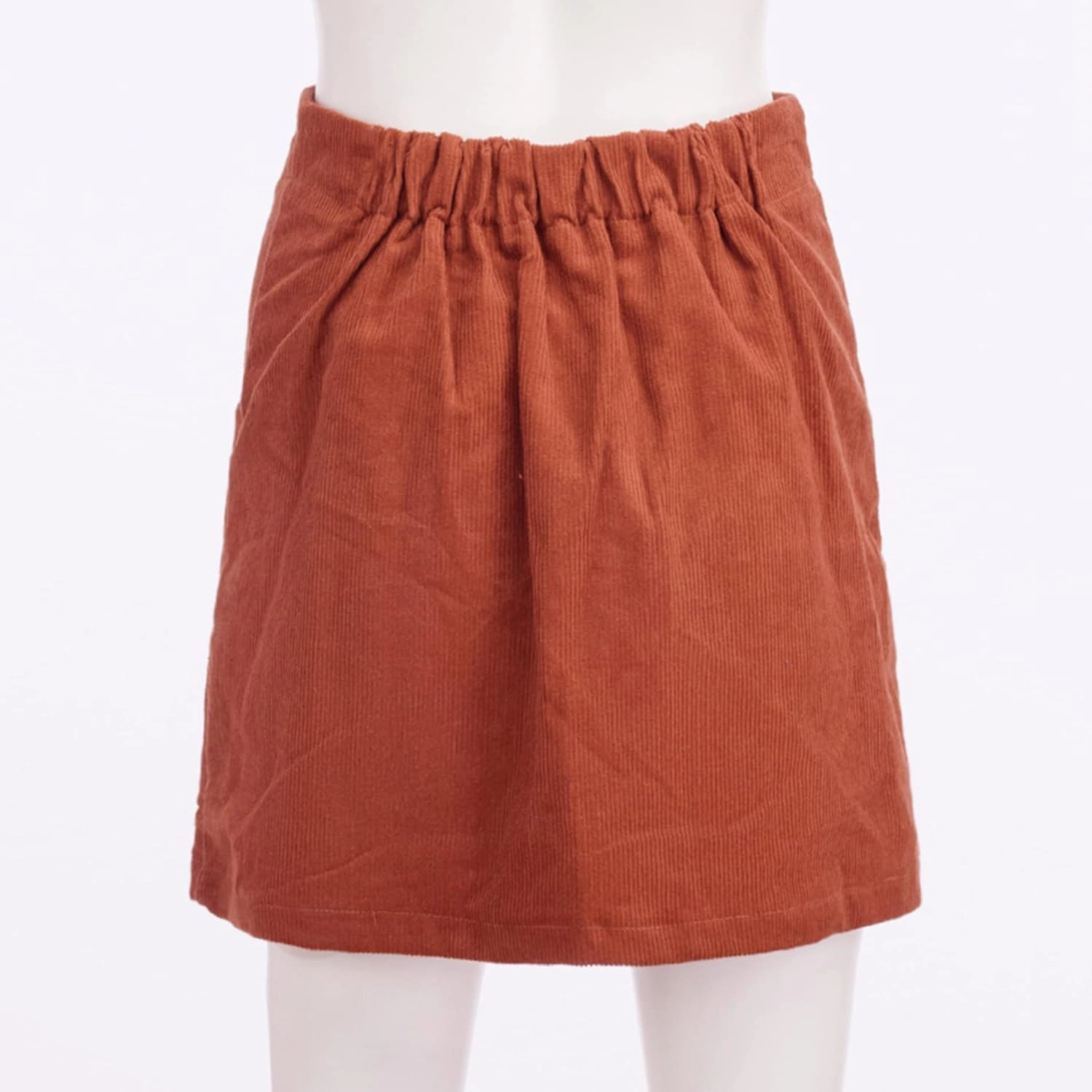 Susupeng Women High Waist Soft Faux Suede Button Down Skirt Slim Back Zip Side Pocket Mini Skirts
