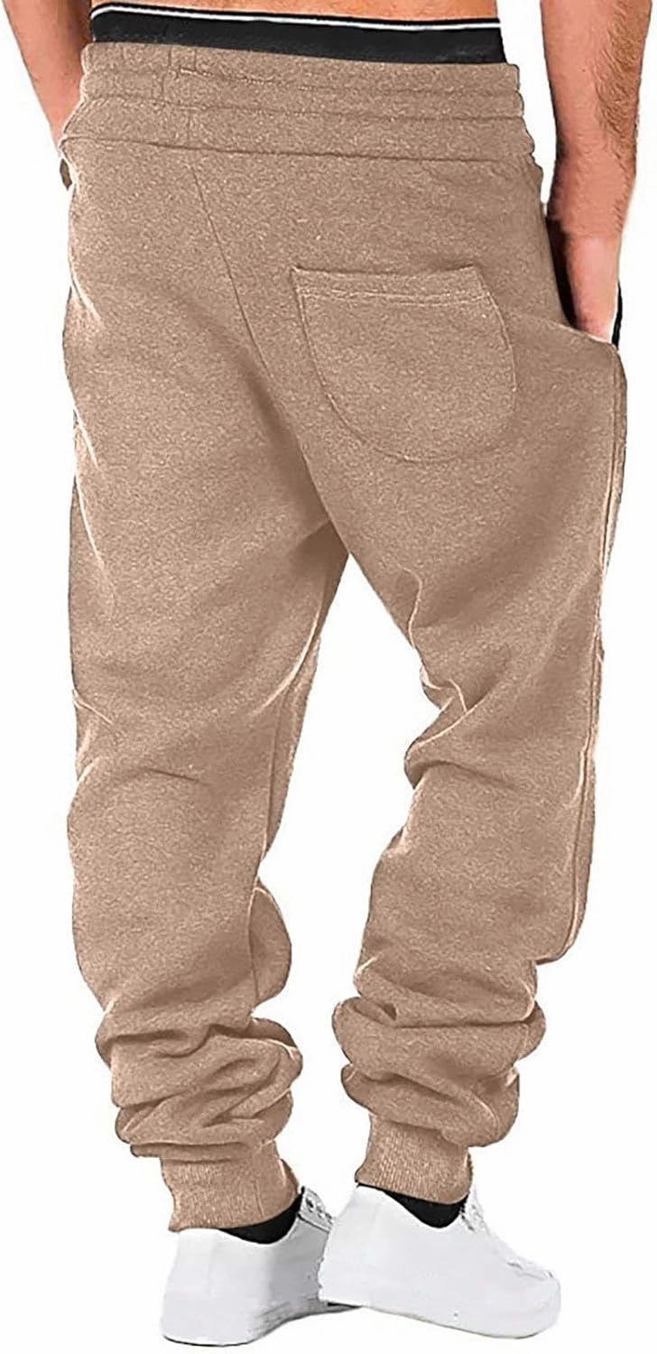symoid Mens Sweatpants with Pockets Casual Drawstring Elastic Waist Jogger Pants Tapered Sweatpant Hiking Outerwear