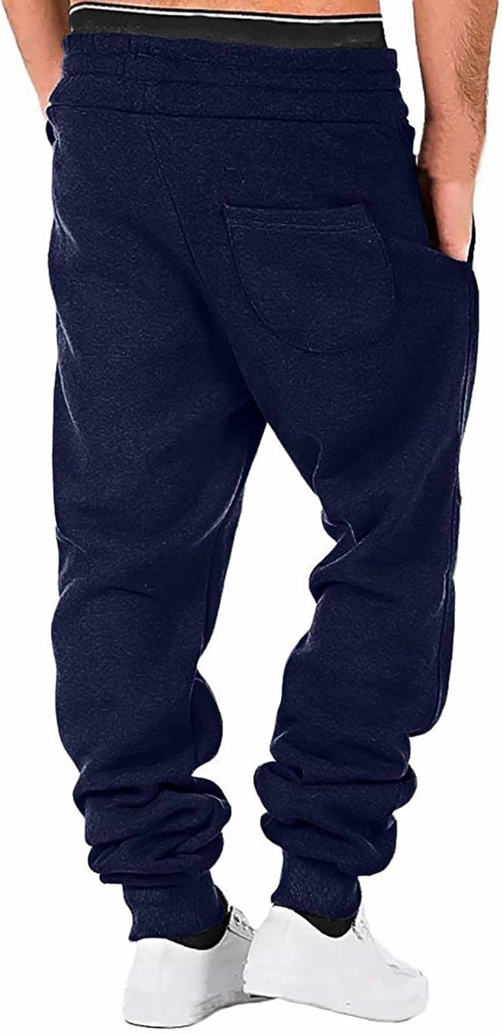 symoid Mens Sweatpants with Pockets Casual Drawstring Elastic Waist Jogger Pants Tapered Sweatpant Hiking Outerwear