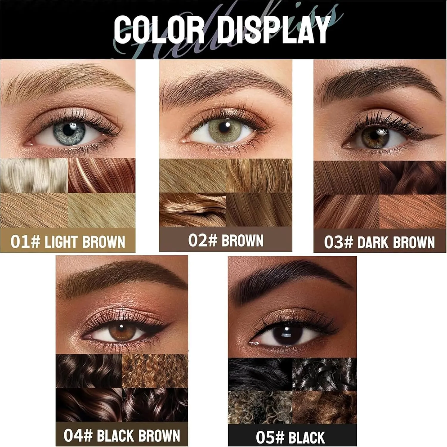 Taprinferior microblading eyebrow pencil, Tap Inferior Eyebrow Pencil, 2-in-1 Instantaneou Dual Tipped Eyebrow Pencil Waterproof, Hairline Eye Brow Pen, Waterproof and Sweatproof (01# Light Brown)