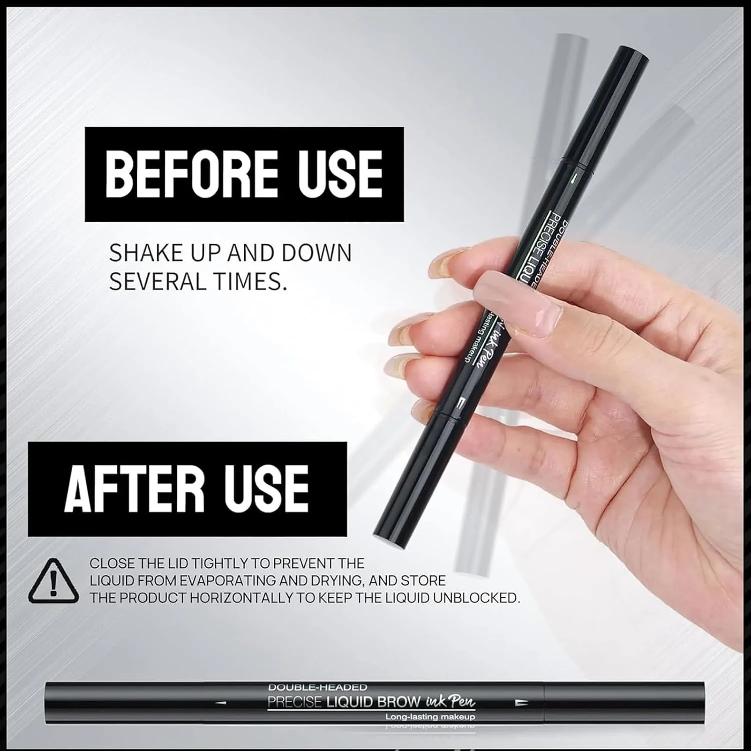 Taprinferior microblading eyebrow pencil, Tap Inferior Eyebrow Pencil, 2-in-1 Instantaneou Dual Tipped Eyebrow Pencil Waterproof, Hairline Eye Brow Pen, Waterproof and Sweatproof (01# Light Brown)