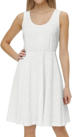 Tennis Short Dress for Women High Neck Knee Length Slim Sleeveless Tummy Control Cute Workout Summer Dresses