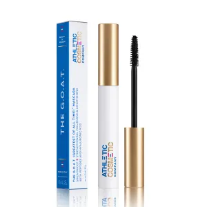 The G.O.A.T Waterproof Mascara - Clean, Nontoxic, Vegan, Smudge Proof, Sweatproof, Sustainable, Infuse lashes with Peptides & Hyaluronic Acid, Volumizing & Amplifying
