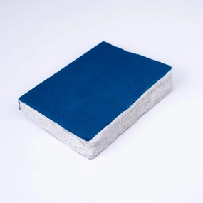 The Original Cottonaire Notebook – 4x6 Blank Journal, Handmade Cotton Rag Paper, Deckle-Edge, Indigo Color, 48 Pages for Writing, Sketching & Painting