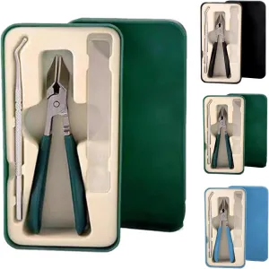 Three Sets of Eagle Beak Beveled Nail Clippers, Eagle Beak Nail Clippers, Super Sharp Oblique NailClippers, Wide Jaw Opening Anti-Splash Slanted for Easy Grooming (Green)