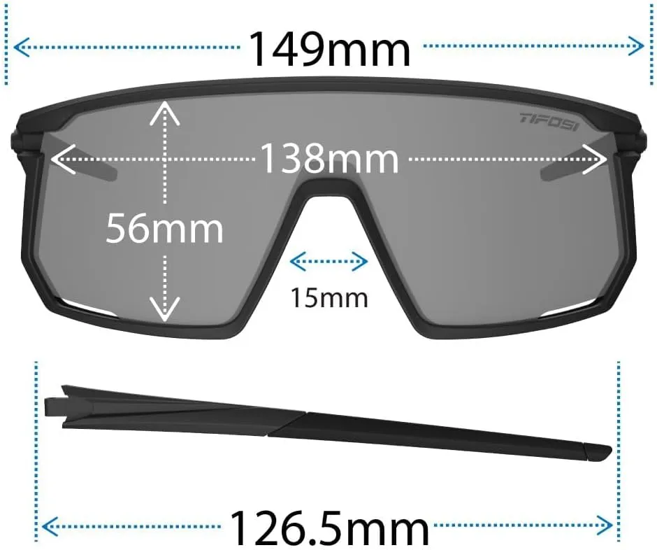 Tifosi Moab Cycling Glasses - Ideal For Cycling (Gravel, MTB & Road), Baseball & Pickleball - Shatterproof Polycarbonate Lens
