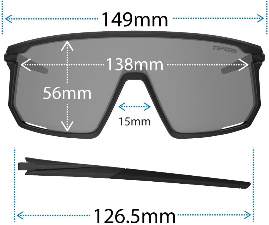 Tifosi Moab Cycling Glasses - Ideal For Cycling (Gravel, MTB & Road), Baseball & Pickleball - Shatterproof Polycarbonate Lens