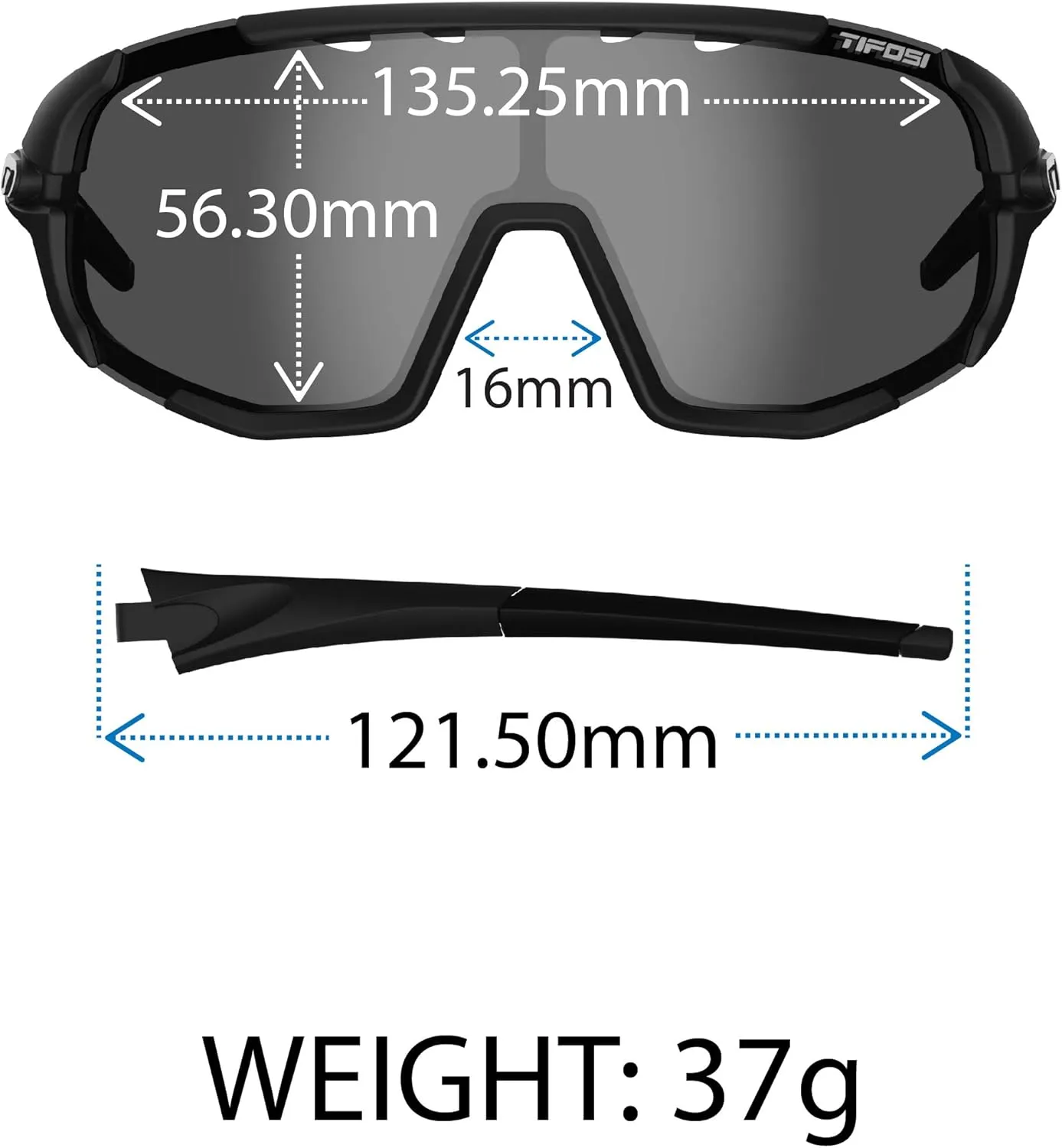 Tifosi Sledge Cycling Sunglasses Unisex w/Interchange & Photochromic Lens Options-For Road, Gravel, MTB & Baseball