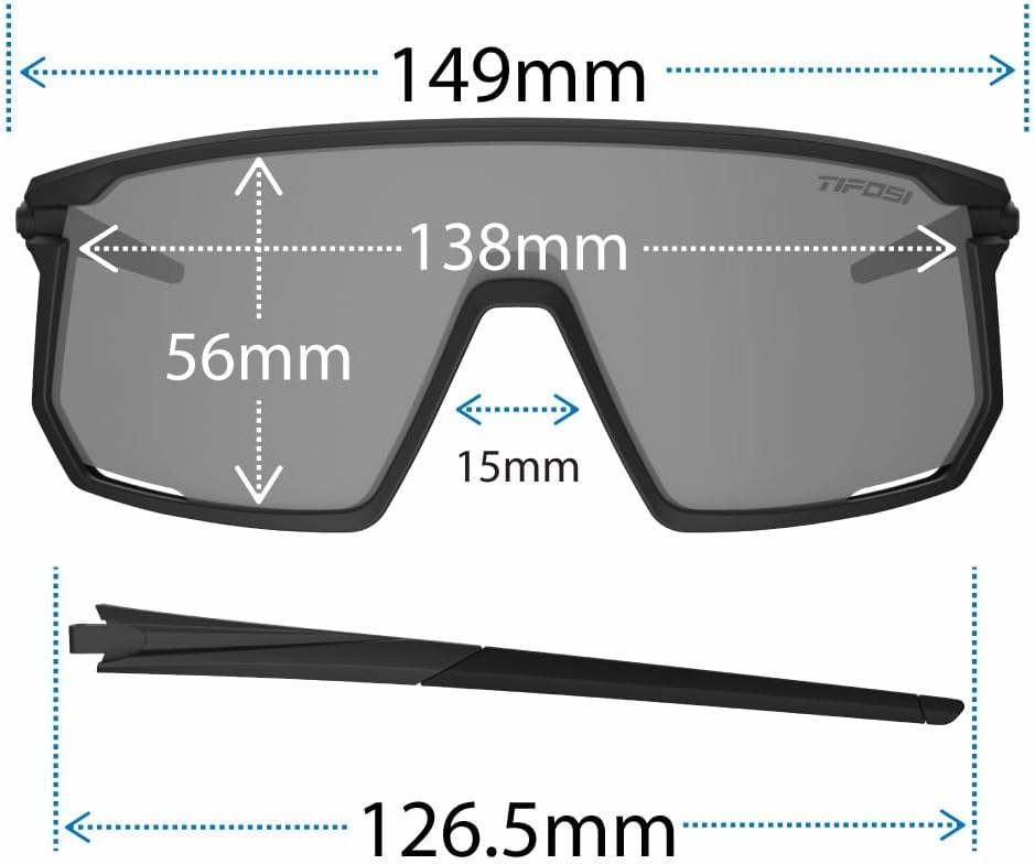 Tifosi Moab Cycling Glasses - Ideal For Cycling (Gravel, MTB & Road), Baseball & Pickleball - Shatterproof Polycarbonate Lens