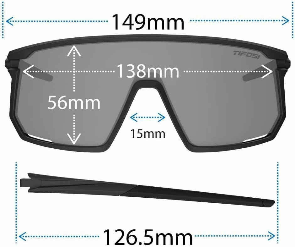 Tifosi Moab Cycling Glasses - Ideal For Cycling (Gravel, MTB & Road), Baseball & Pickleball - Shatterproof Polycarbonate Lens