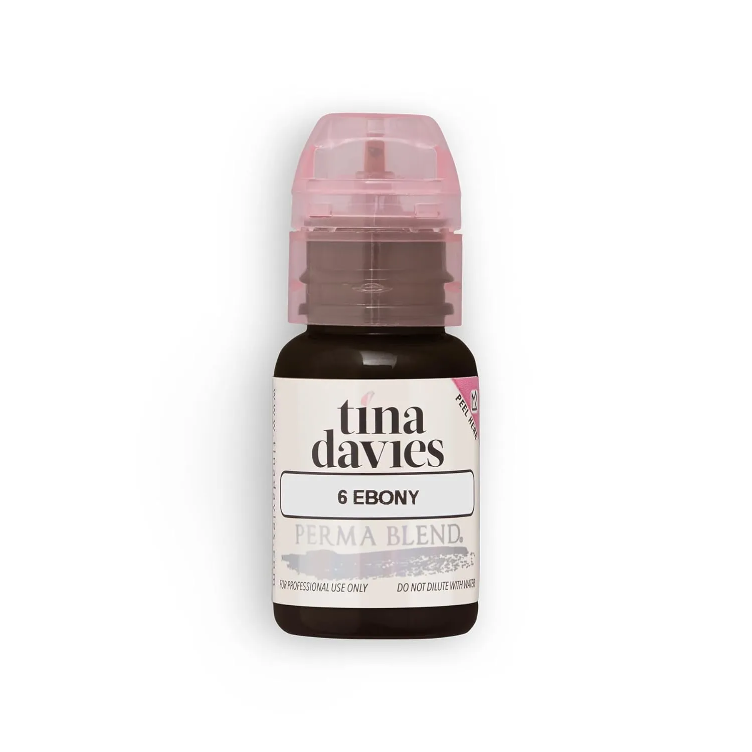 Tina Davies Professional X Perma Blend Brow Pigment - Permanent Eyebrow Makeup - Colours Heal True to Tone - High Retention - Ebony, 1/2oz