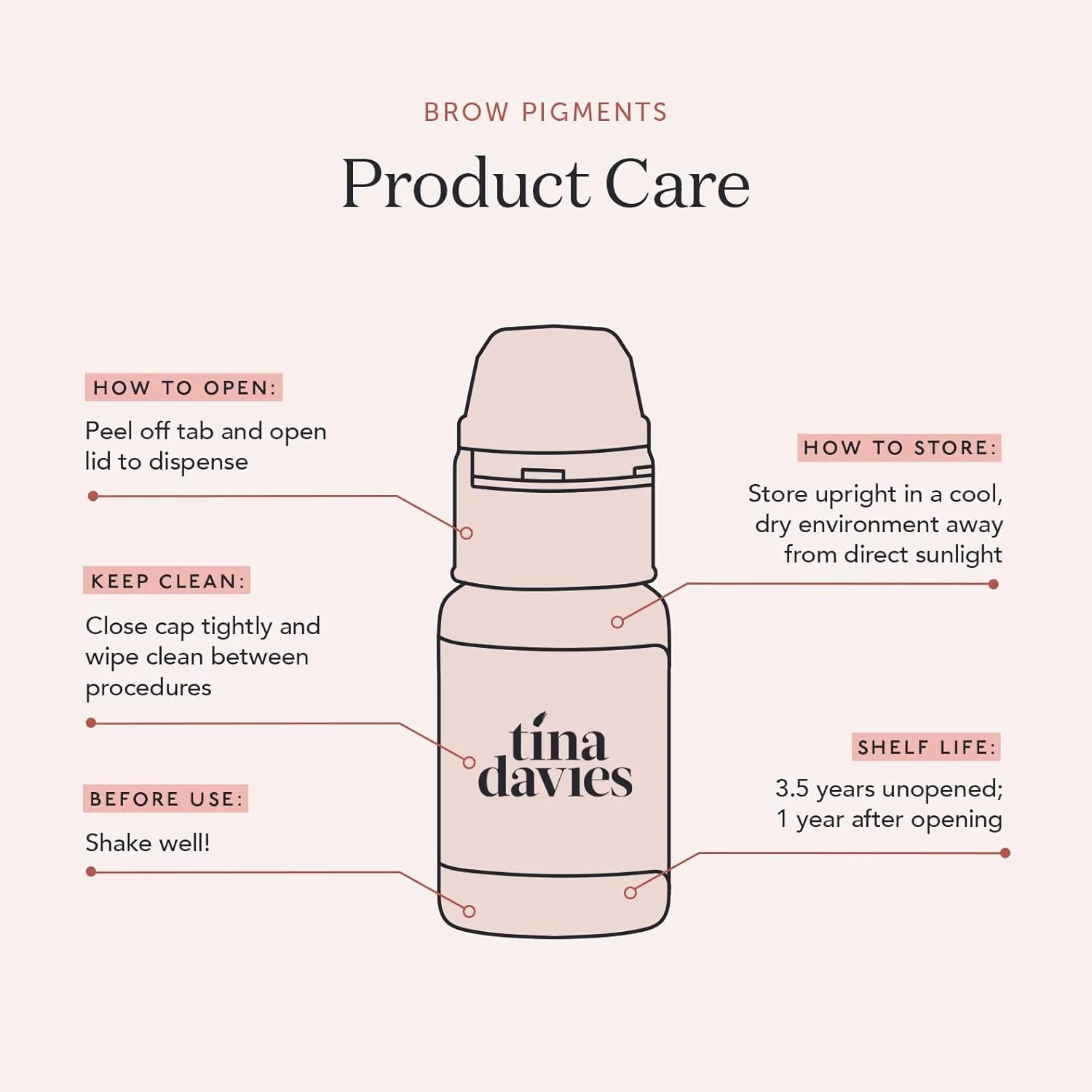 Tina Davies Professional X Perma Blend Brow Pigment - Permanent Eyebrow Makeup - Colours Heal True to Tone - High Retention - Ebony, 1/2oz