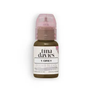 Tina Davies Professional X Perma Blend Brow Pigment - Permanent Eyebrow Makeup - Colours Heal True to Tone - High Retention - Grey, 1/2oz
