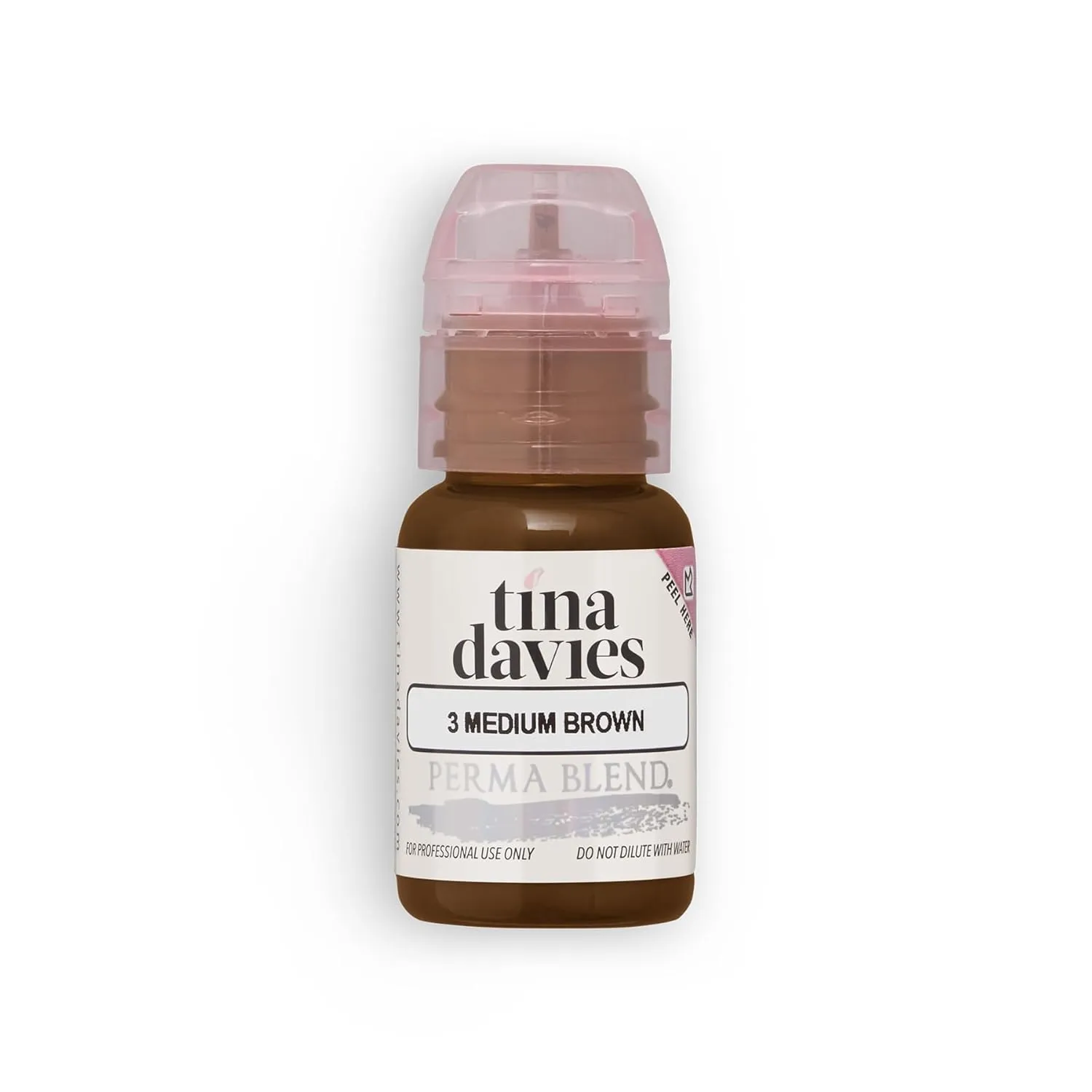 Tina Davies Professional X Perma Blend Brow Pigment - Permanent Eyebrow Makeup - Colours Heal True to Tone - High Retention - Medium Brown, 1/2oz