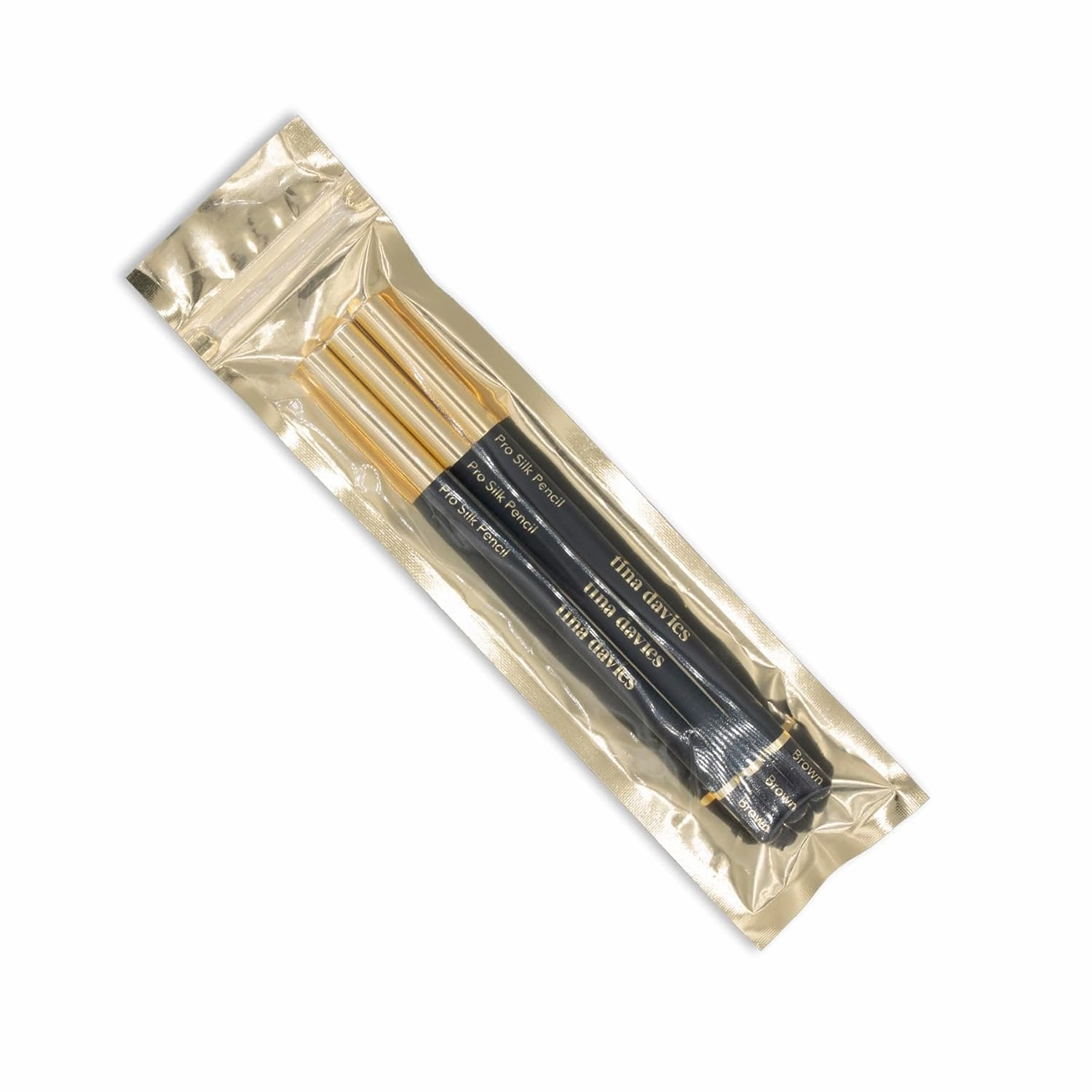 Tina Davies Pro Silk Pencil - Pre-Draw Eyebrow Pencil for Microblading - Smooth Pro Brow Pencil - Permanent Make Up Accessories - Brown (3 Pack)