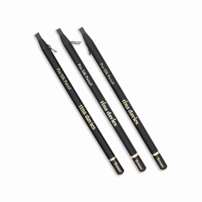 Tina Davies Pro Silk Pencil - Pre-Draw Eyebrow Pencil for Microblading - Smooth Pro Brow Pencil - Permanent Make Up Accessories - Brown (3 Pack)