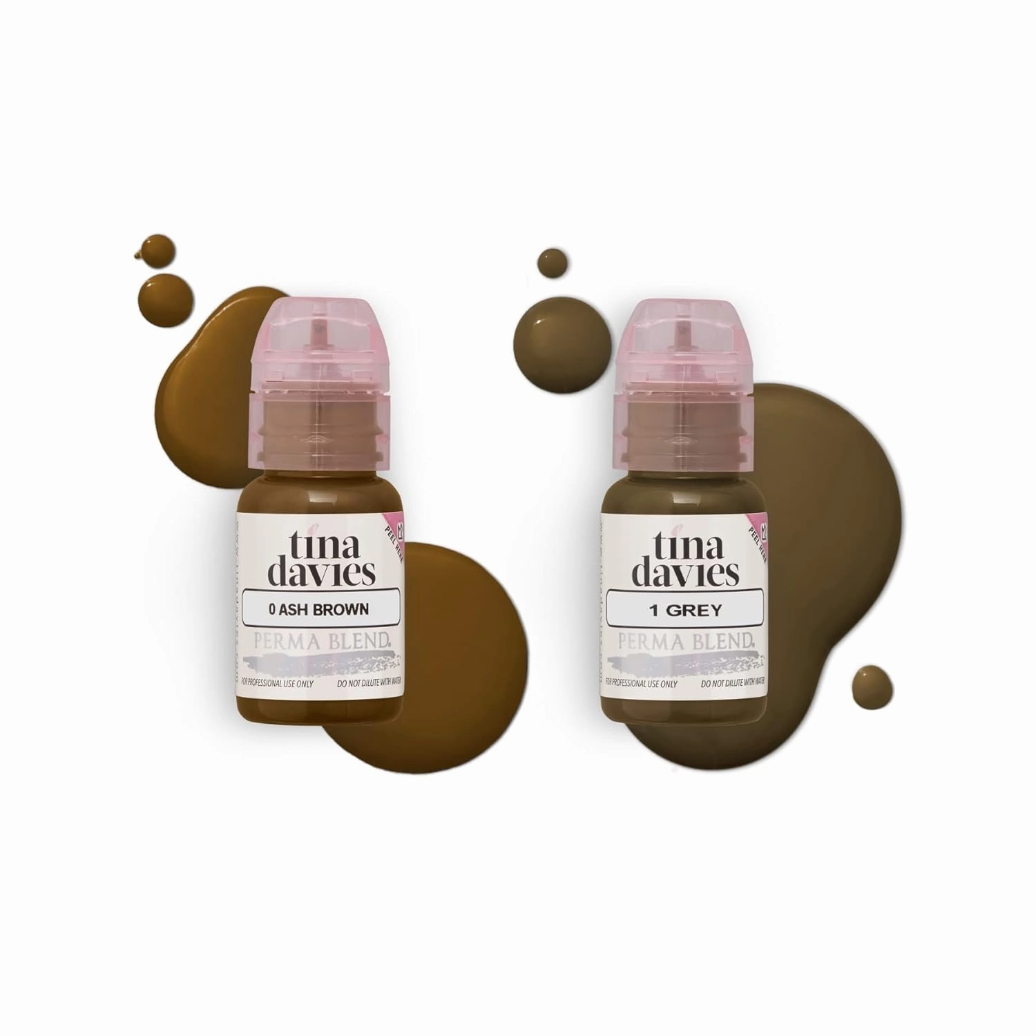Tina Davies Professional Bolder Brown Brow Pigment Collection - Permanent Eyebrow Makeup - Colours Heal True to Tone - Includes Colour Chart - 8 x 1/2oz bottles