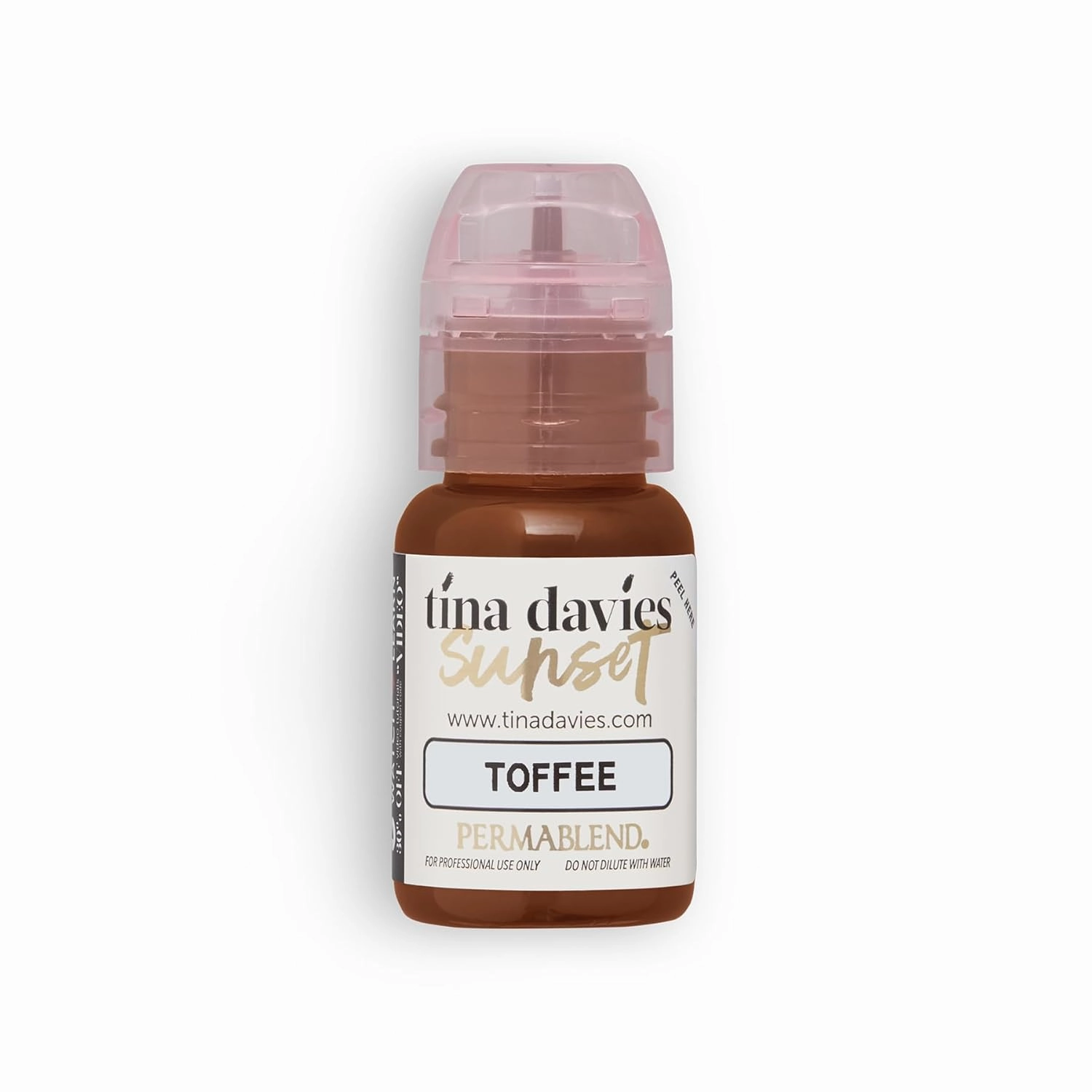 Tina Davies Professional Sunset Pigment - Permanent Eyebrow Makeup - Colours Heal True to Tone - High Retention - 1/2oz