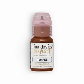 Tina Davies Professional Sunset Pigment - Permanent Eyebrow Makeup - Colours Heal True to Tone - High Retention - 1/2oz