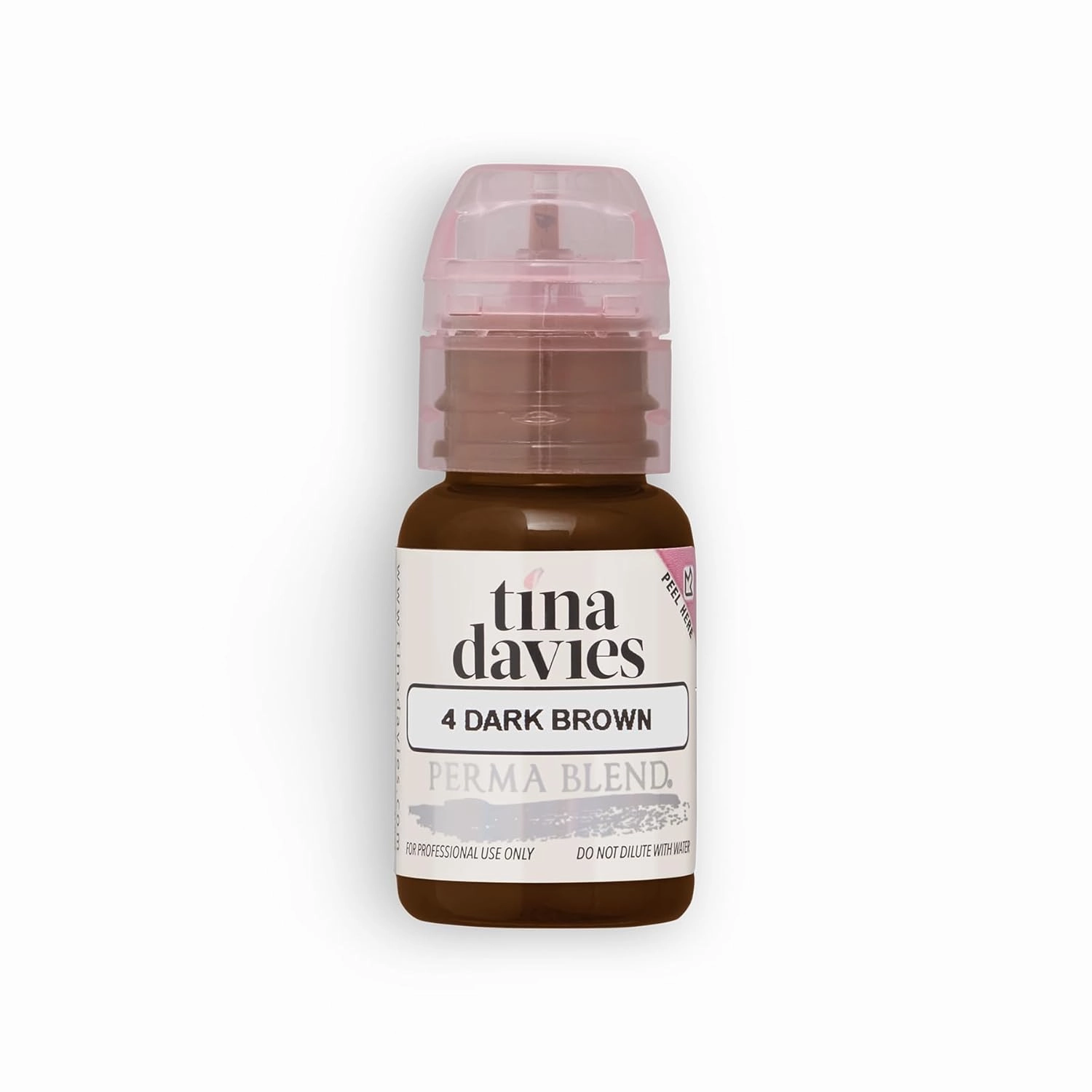 Tina Davies Professional X Perma Blend Brow Pigment - Permanent Eyebrow Makeup - Colours Heal True to Tone - High Retention - Dark Brown, 1/2oz