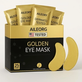 Under Eye Patches (30 pairs), 24K Golden Under Eye Masks Filled With Collagen For Puffy Eyes, Dark Circles, Bags And Wrinkles, Leaves Skin Revitalized and Refreshed