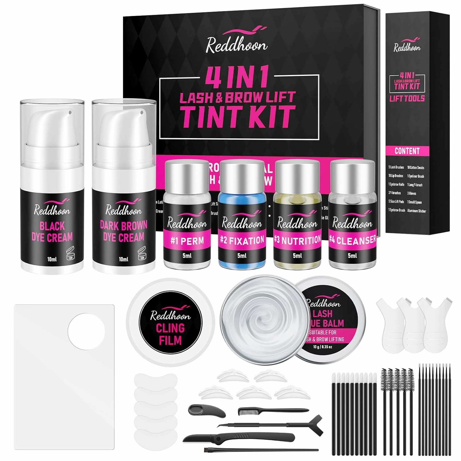 Upgraded Lash Lift & Brow Lamination 6 IN 1, Instant Eyebrow Lamination Kit for Trendy Fuller, Quick Curling Perming & Voluminous Lashes with All Tools, Eyelash Perm Kit for Salon & Home Use
